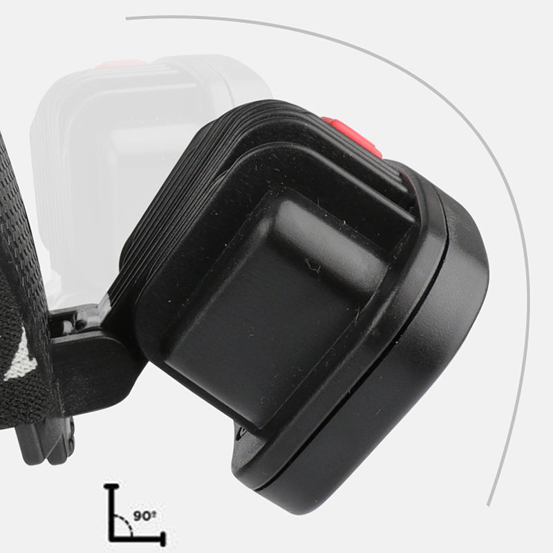 Lampe Frontale LED COB Rechargeable – 4 Modes – Résistante à l’eau