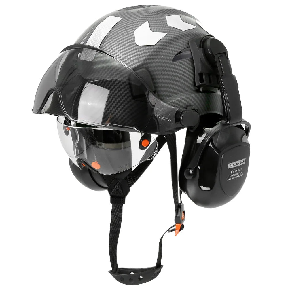 Casque de Sécurité Multifonction avec Visière &amp; Coquilles