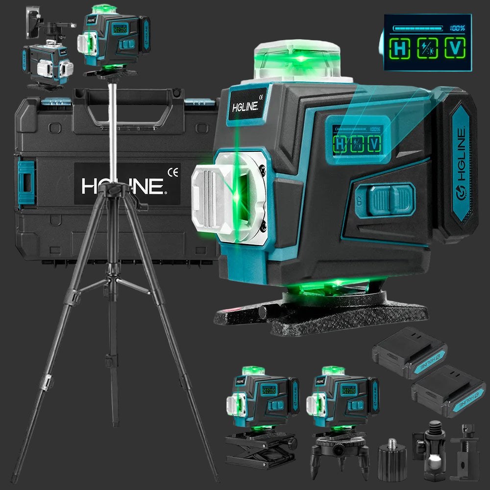 Laser professionnel 16 Lignes 4D pour travaux de précision (horizontal + vertical)