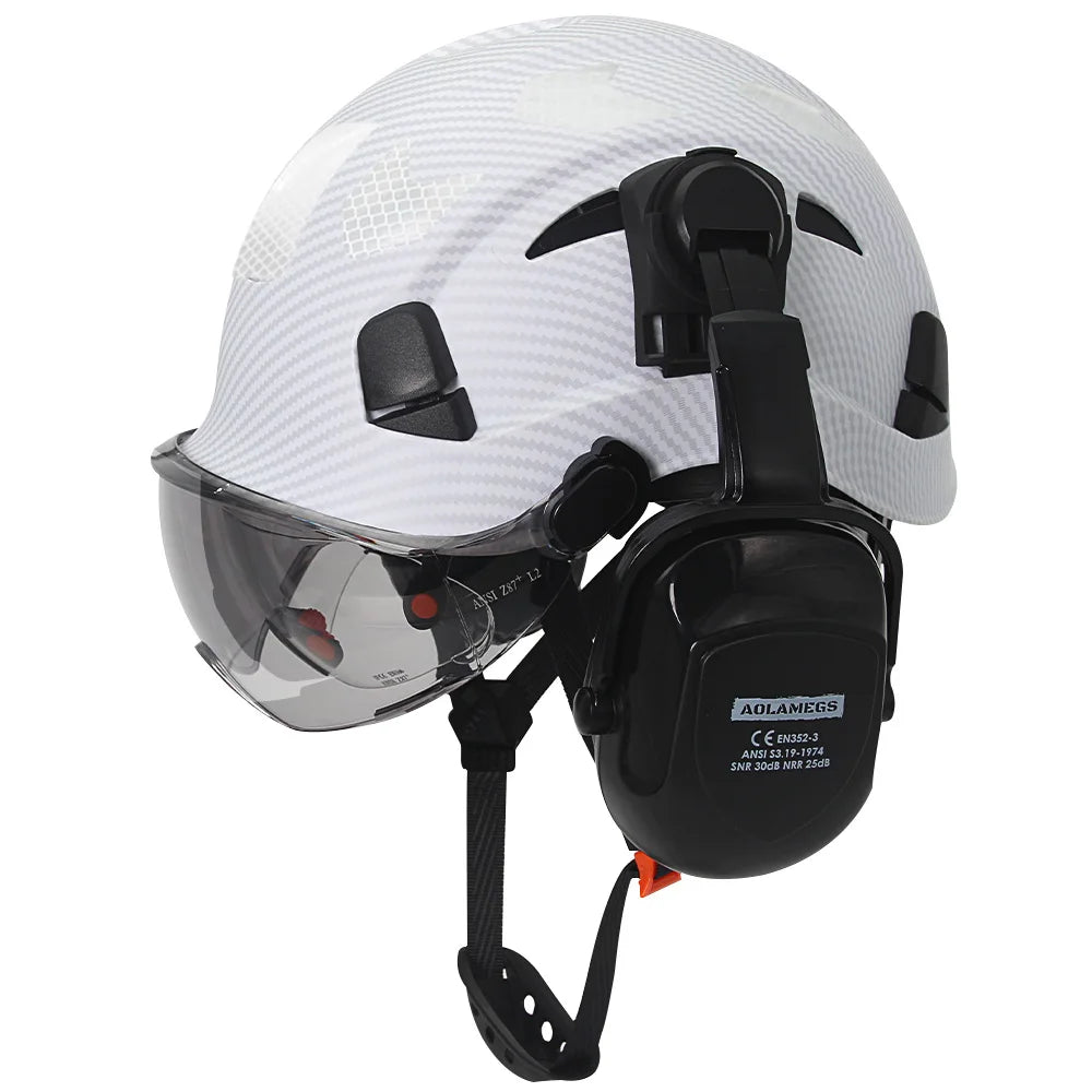 Casque de Sécurité Multifonction avec Visière &amp; Coquilles