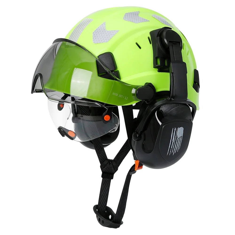 Casque de Sécurité Multifonction avec Visière &amp; Coquilles