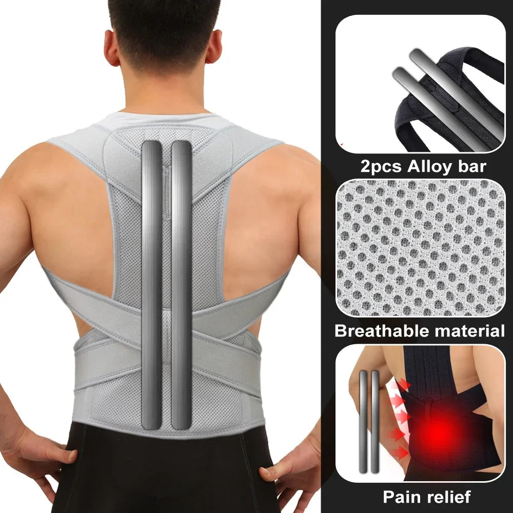 Correcteur de Posture – Harnais de Maintien Dorsal Ajustable