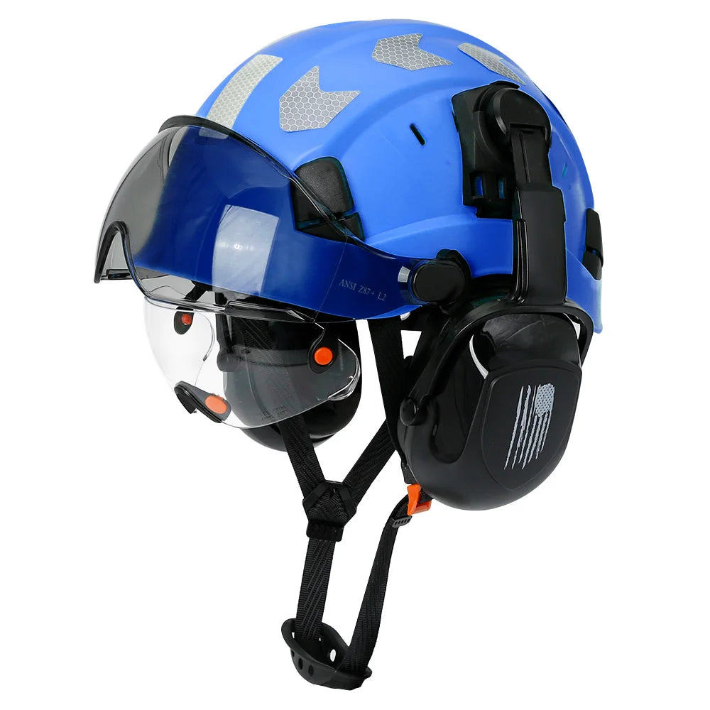 Casque de Sécurité Multifonction avec Visière &amp; Coquilles